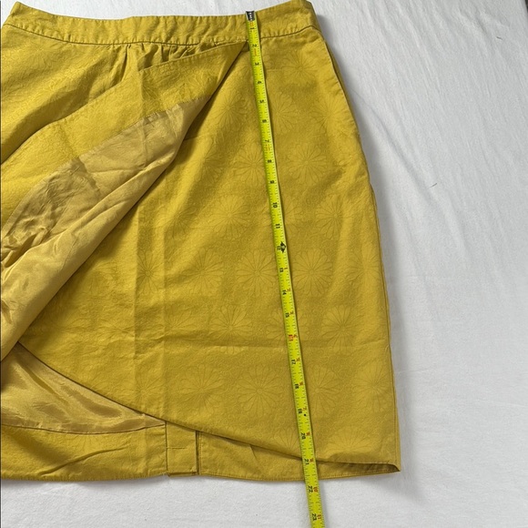 Anthropolologie‎ Edme & Esyllte Tulip Skirt Mustard Yellow Size 2 Floral Mini - Picture 7 of 8